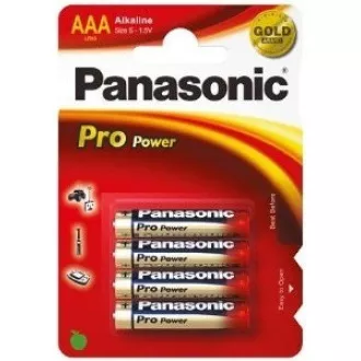 PANASONIC Alkalické baterie Pro Power LR03PPG/4BP AAA 1, 5V (Blistr 4ks)