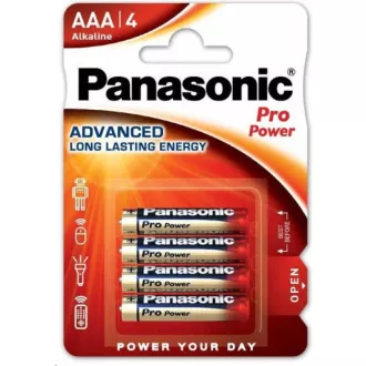 PANASONIC Alkalické baterie Pro Power LR03PPG/4BP AAA 1, 5V (Blistr 4ks)