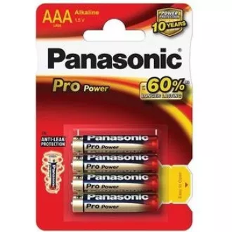 PANASONIC Alkalické baterie Pro Power LR03PPG/4BP AAA 1, 5V (Blistr 4ks)