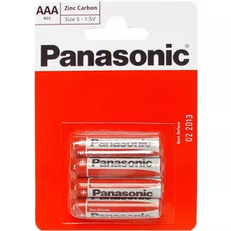 PANASONIC Zinkouhlíkové baterie Red Zinc R03RZ/4BP EU AAA 1, 5V (Blistr 4ks)