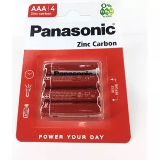 PANASONIC Zinkouhlíkové baterie Red Zinc R03RZ/4BP EU AAA 1, 5V (Blistr 4ks)