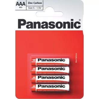 PANASONIC Zinkouhlíkové baterie Red Zinc R03RZ/4BP EU AAA 1, 5V (Blistr 4ks)