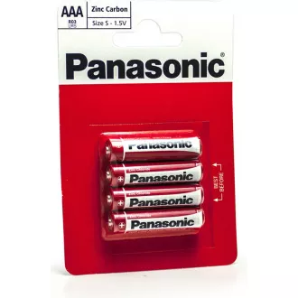 PANASONIC Zinkouhlíkové baterie Red Zinc R03RZ/4BP EU AAA 1, 5V (Blistr 4ks)