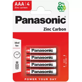PANASONIC Zinkouhlíkové baterie Red Zinc R03RZ/4BP EU AAA 1, 5V (Blistr 4ks)