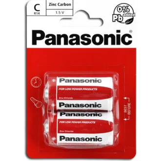 PANASONIC Zinkouhlíkové baterie Red Zinc R14RZ/2BP EU C 1, 5V (Blistr 2ks)
