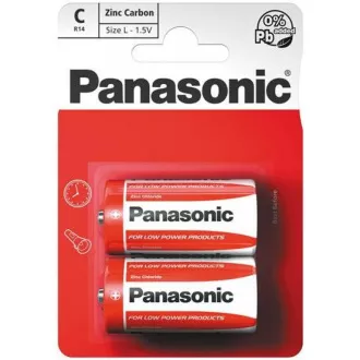PANASONIC Zinkouhlíkové baterie Red Zinc R14RZ/2BP EU C 1, 5V (Blistr 2ks)