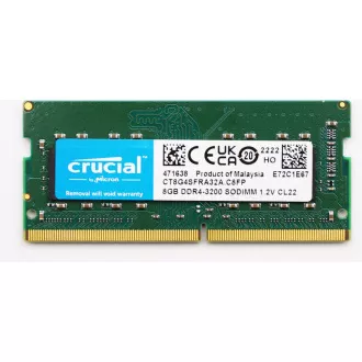 CRUCIAL SODIMM DDR4 8GB 3200MHz CL22 CRUCIAL SODIMM DDR4 8GB 3200MHz CL22