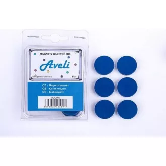Set magnetů AVELI, modrá barva