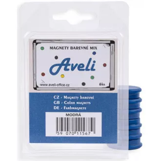 Set magnetů AVELI, modrá barva