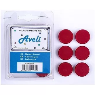 Set magnetů AVELI, červená barva