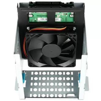 AXAGON RHD-225, kovový rámeček pro 2x 2.5" HDD/SSD do 3.5" pozice, montáž ventilátoru