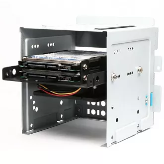 AXAGON RHD-225, kovový rámeček pro 2x 2.5" HDD/SSD do 3.5" pozice, montáž ventilátoru