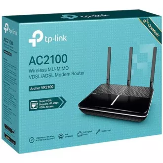 TP-Link Archer VR2100 OneMesh WiFi5 VDSL2/ADSL router (AC2100, 2, 4GHz/5GHz, 3xGbELAN, 1xGbELAN/WAN, 1xRJ11, 1xUSB3.0)