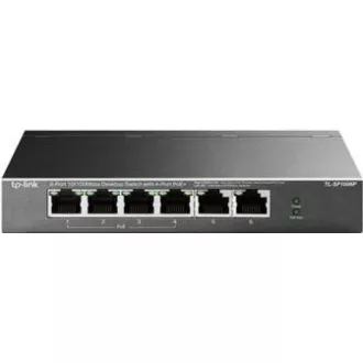 TP-Link switch TL-SF1006P (6x100Mb/s, 4xPoE+, 67W, fanless)