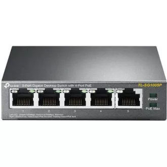 TP-Link switch TL-SG1005LP (5xGbE, 4xPoE+, 40W, fanless)