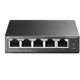 TP-Link switch TL-SG1005LP (5xGbE, 4xPoE+, 40W, fanless)