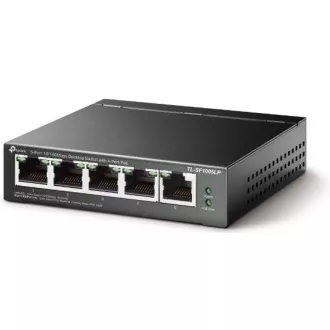 TP-Link switch TL-SF1005LP (5x100Mb/s, 4xPoE, 41W, fanless)