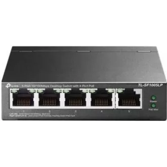 TP-Link switch TL-SF1005LP (5x100Mb/s, 4xPoE, 41W, fanless)