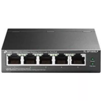TP-Link switch TL-SF1005LP (5x100Mb/s, 4xPoE, 41W, fanless)