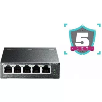 TP-Link switch TL-SF1005LP (5x100Mb/s, 4xPoE, 41W, fanless)