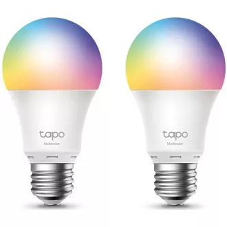 TP-Link Tapo L530E(2-pack) chytrá WiFi stmívatelná LED žárovka (barevná, 2500K-6500K, 806lm, 2, 4GHz, E27)