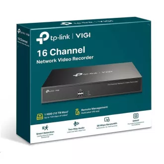 TP-Link VIGI NVR1016H, videorekordér, 16 channels, 1x100Mb/s LAN, 1xVGA, 2xUSB2.0, 1xHDMI