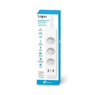 TP-Link Tapo P300 chytrý WiFi prodlužovací kabel (3x230V, 2xUSB-A, 1xUSB-C, 2300W, 10A, 2, 4 GHz, BT)