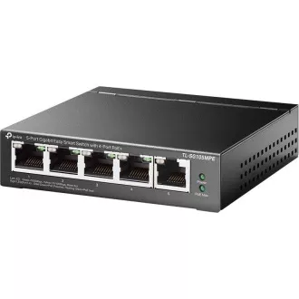 TP-Link Easy Smart switch TL-SG105MPE (5xGbE, 4xPoE+, 120W, fanless)