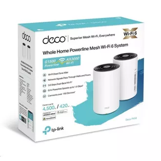 TP-Link Deco PX50(2-pack) WiFi6 Powerline Mesh (AX3000, 2, 4GHz/5GHz, 3xGbELAN/WAN)