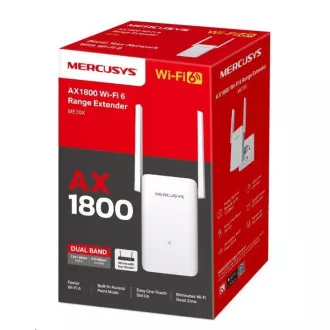 MERCUSYS ME70X WiFi6 Extender/Repeater (AX1800, 2, 4GHz/5GHz, 1xGbELAN)