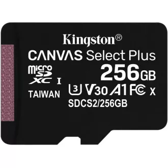 Kingston MicroSDXC karta 256GB Canvas Select Plus 100R A1 C10 - 1 ks