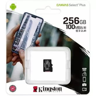 Kingston MicroSDXC karta 256GB Canvas Select Plus 100R A1 C10 - 1 ks