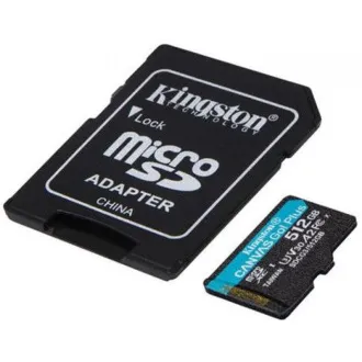 Kingston MicroSDXC karta 512GB Canvas Go! Plus, R:170/W:90MB/s, Class 10, UHS-I, U3, V30, A2 + Adaptér - Použité Kingston MicroSDXC karta 512GB Canvas Go! Plus, R:170/W:90MB/s, Class 10, UHS-I, U3, V30, A2 + Adaptér - Použité