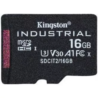 Kingston MicroSDHC karta 16GB Industrial C10 A1 pSLC Card Single Pack