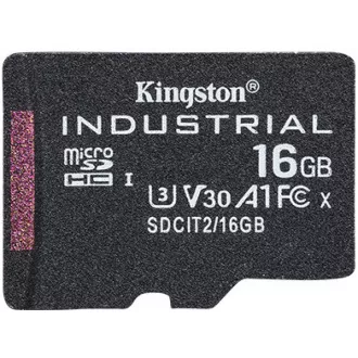 Kingston MicroSDHC karta 16GB Industrial C10 A1 pSLC Card Single Pack