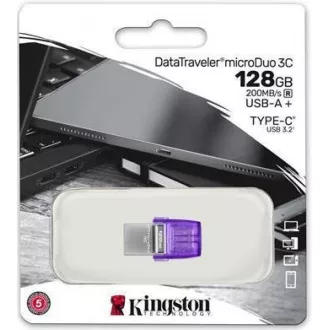 Kingston Flash Disk 128GB DataTraveler microDuo 3C 200MB/s dual USB-A + USB-C