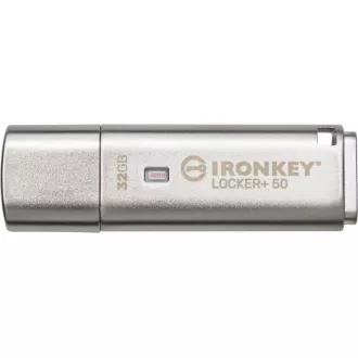 Kingston Flash Disk IronKey 32GB IKLP50 Locker+ 50 AES USB, w/256bit Encryption