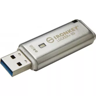 Kingston Flash Disk IronKey 64GB IKLP50 Locker+ 50 AES USB, w/256bit Encryption
