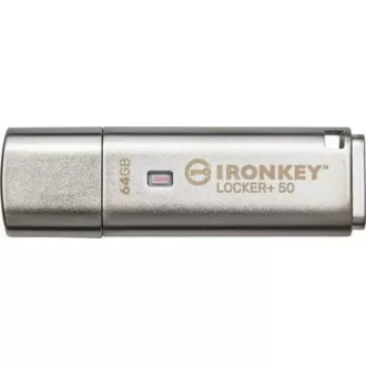 Kingston Flash Disk IronKey 64GB IKLP50 Locker+ 50 AES USB, w/256bit Encryption