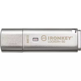Kingston Flash Disk IronKey 64GB IKLP50 Locker+ 50 AES USB, w/256bit Encryption