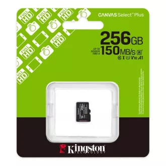 Kingston MicroSDXC karta 256GB Canvas Select Plus, U1, V10, A1