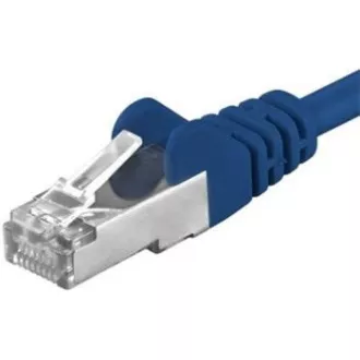 PREMIUMCORD Patch kabel CAT6a S-FTP, RJ45-RJ45, AWG 26/7 1m modrá
