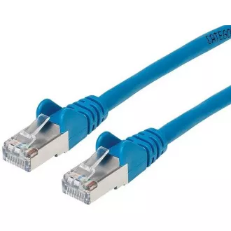 PREMIUMCORD Patch kabel CAT6a S-FTP, RJ45-RJ45, AWG 26/7 1m modrá