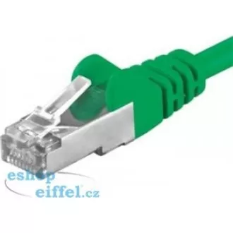 PREMIUMCORD Patch kabel CAT6a S-FTP, RJ45-RJ45, AWG 26/7 1m zelená