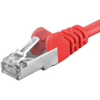 PREMIUMCORD Patch kabel CAT6a S-FTP, RJ45-RJ45, AWG 26/7 1m červená