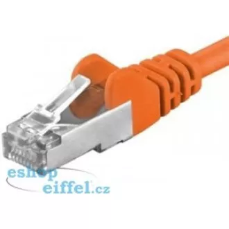 PREMIUMCORD Patch kabel CAT6a S-FTP, RJ45-RJ45, AWG 26/7 1, 5m oranžová