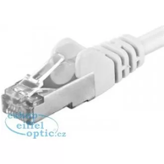 PREMIUMCORD Patch kabel CAT6a S-FTP, RJ45-RJ45, AWG 26/7 1, 5m bílá