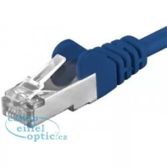 PREMIUMCORD Patch kabel CAT6a S-FTP, RJ45-RJ45, AWG 26/7 3m modrá