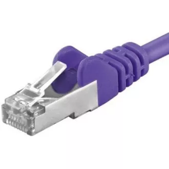 PREMIUMCORD Patch kabel CAT6a S-FTP, RJ45-RJ45, AWG 26/7 7m fialová