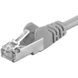 PREMIUMCORD Patch kabel CAT6a S-FTP, RJ45-RJ45, AWG 26/7 10m šedá